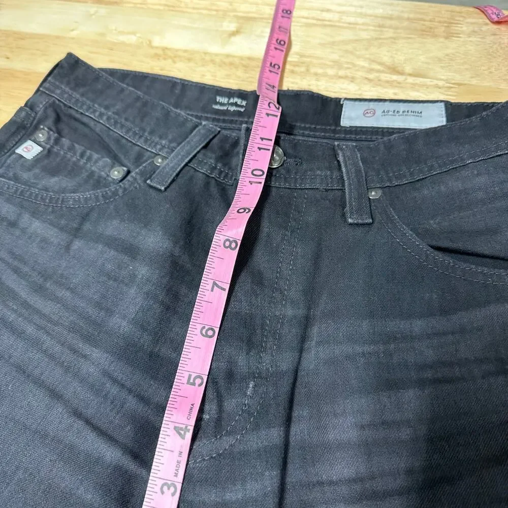 AG Adriano Goldschmied NWT The Apex Relaxed Tapered Men's Black Size 30 Jeans